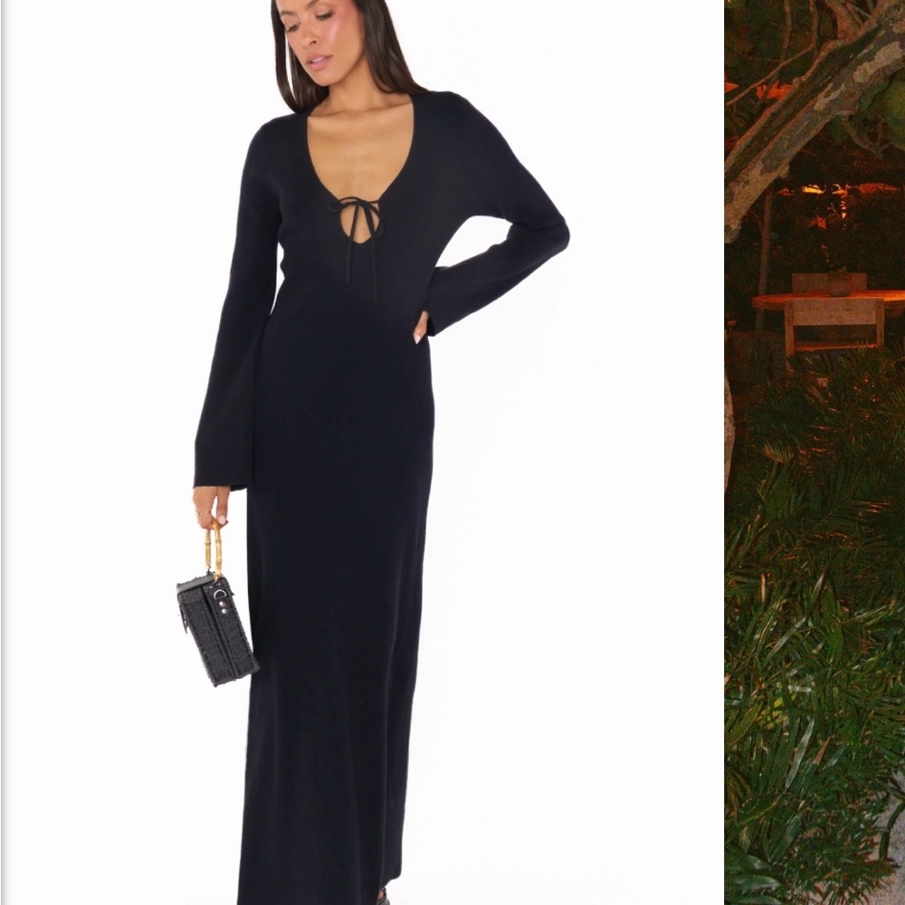 Elegant Black Long Sleeve Dress